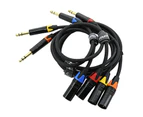 SWAMP Colour Coded XLR male to TRS Cables - Studio Balanced Line Level Signals - Orange - 150cm