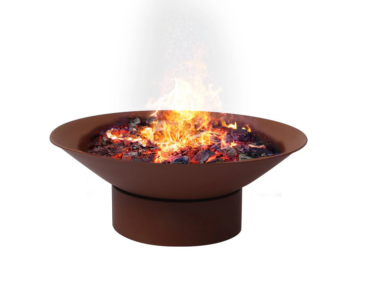 2 IN 1 Steel Fire Pit Firepit Pits Bowl Garden Outdoor Patio Fireplace Heater