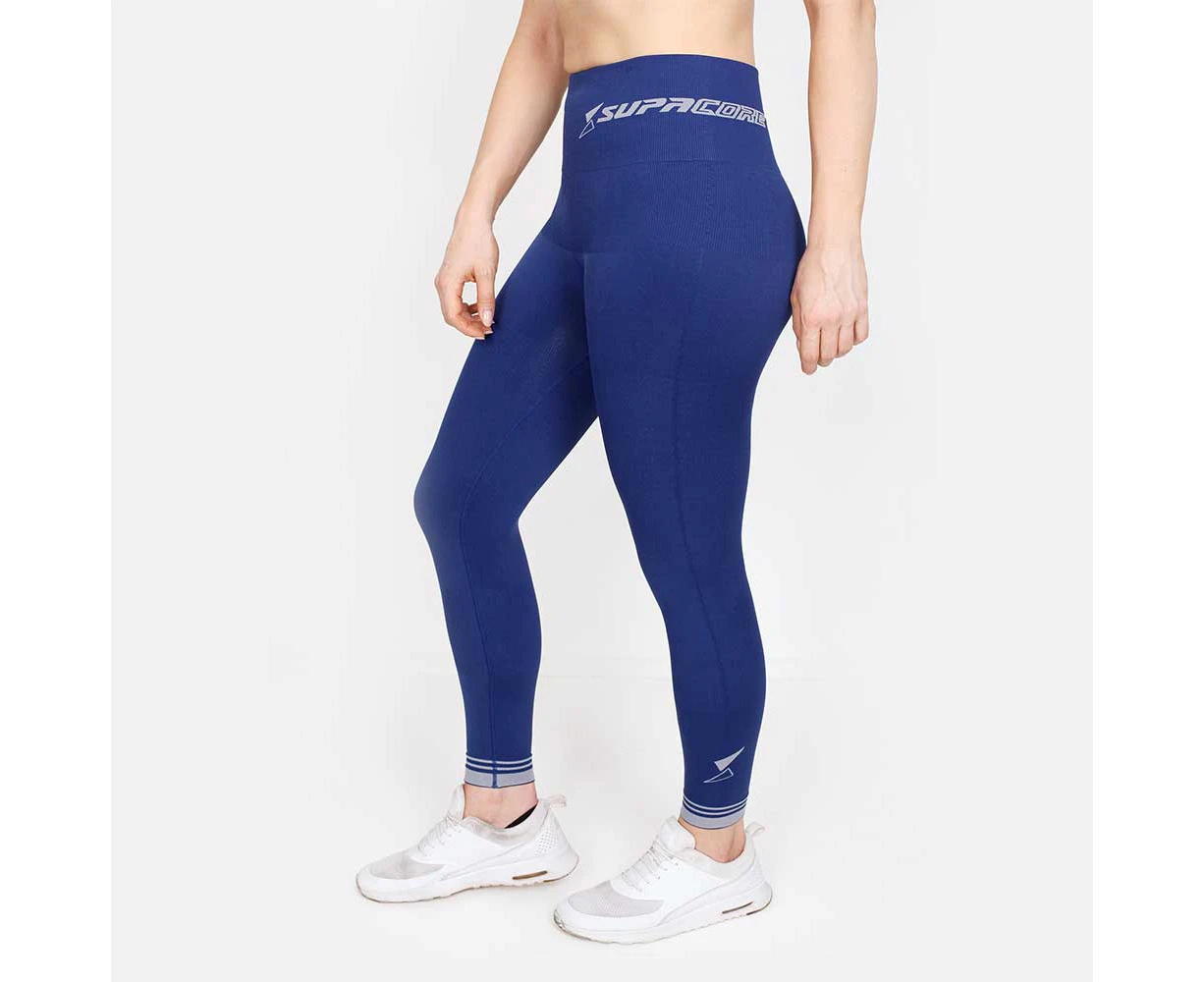 Patented Women's CORETECH® Vixen Postpartum Recovery 7/8 Legging (Blue)