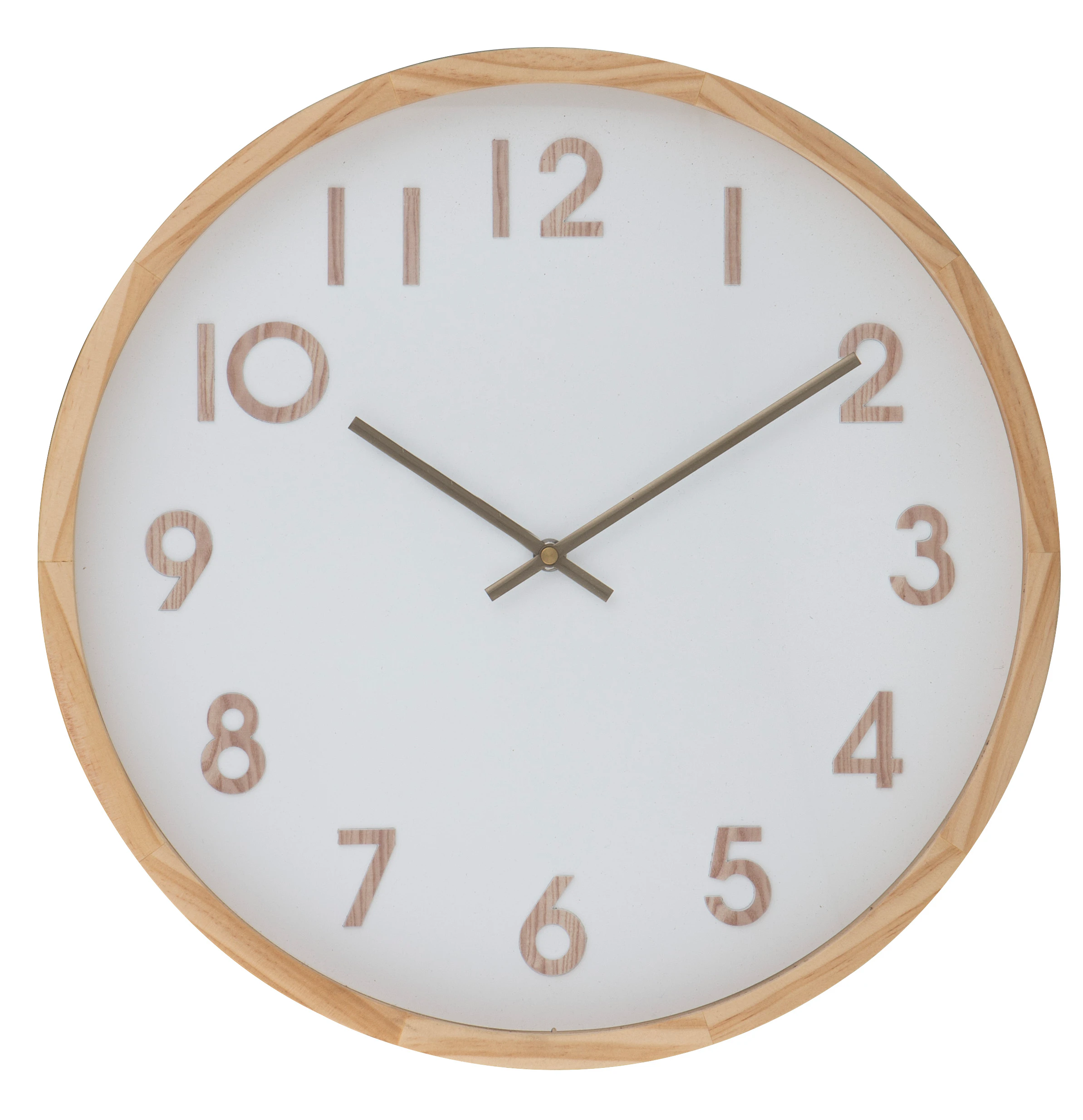 Amalfi Leonard Wall Clock Decorative Battery Operated Clock Natural/White 41.5cm