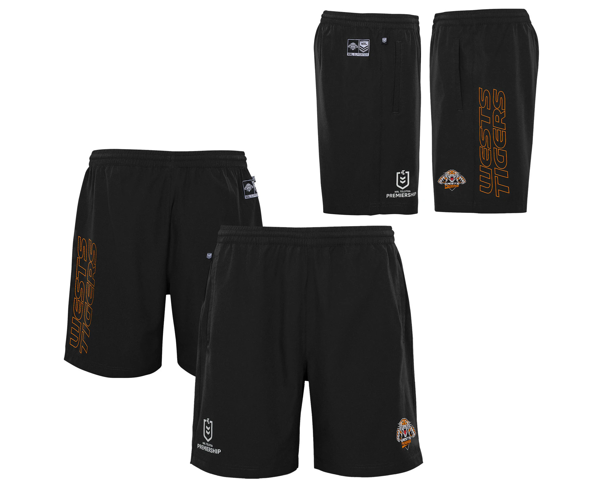 Wests Tigers NRL 2021 Outerstuff Sport Shorts Size S-5XL!