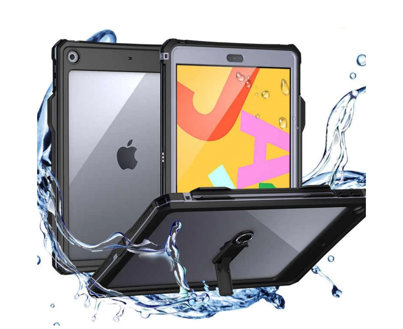 StylePro, H2Go waterproof & shockproof case with shoulder strap for iPad 7th & 8th gen, 10.2"