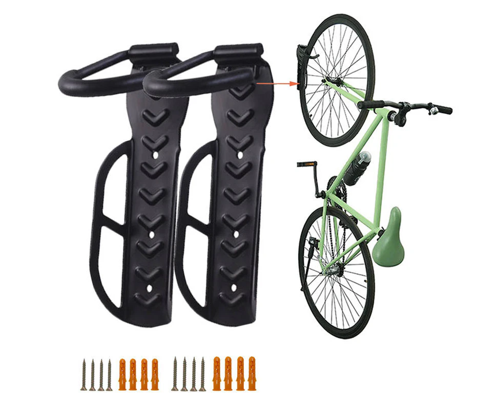 LA JOLIE MUSE 2 Pack Bike Rack Garage Wall Mount Bicycles Storage Vertical Bike Hook for Indoor