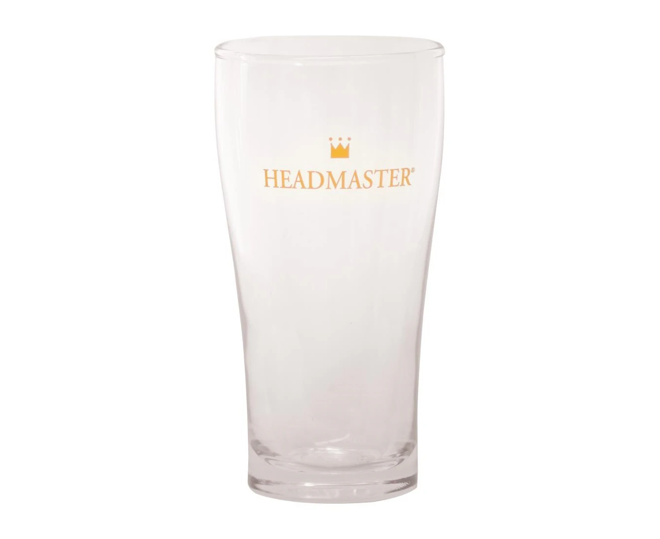 Crown Headmaster Conical Beer Glasses with Beaded Rim - Clear - 285ml - Pack of 48