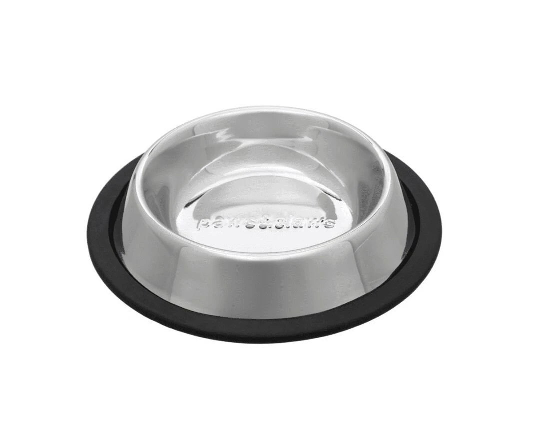 Stainless Steel Pet Bowl Black Anti-Skid