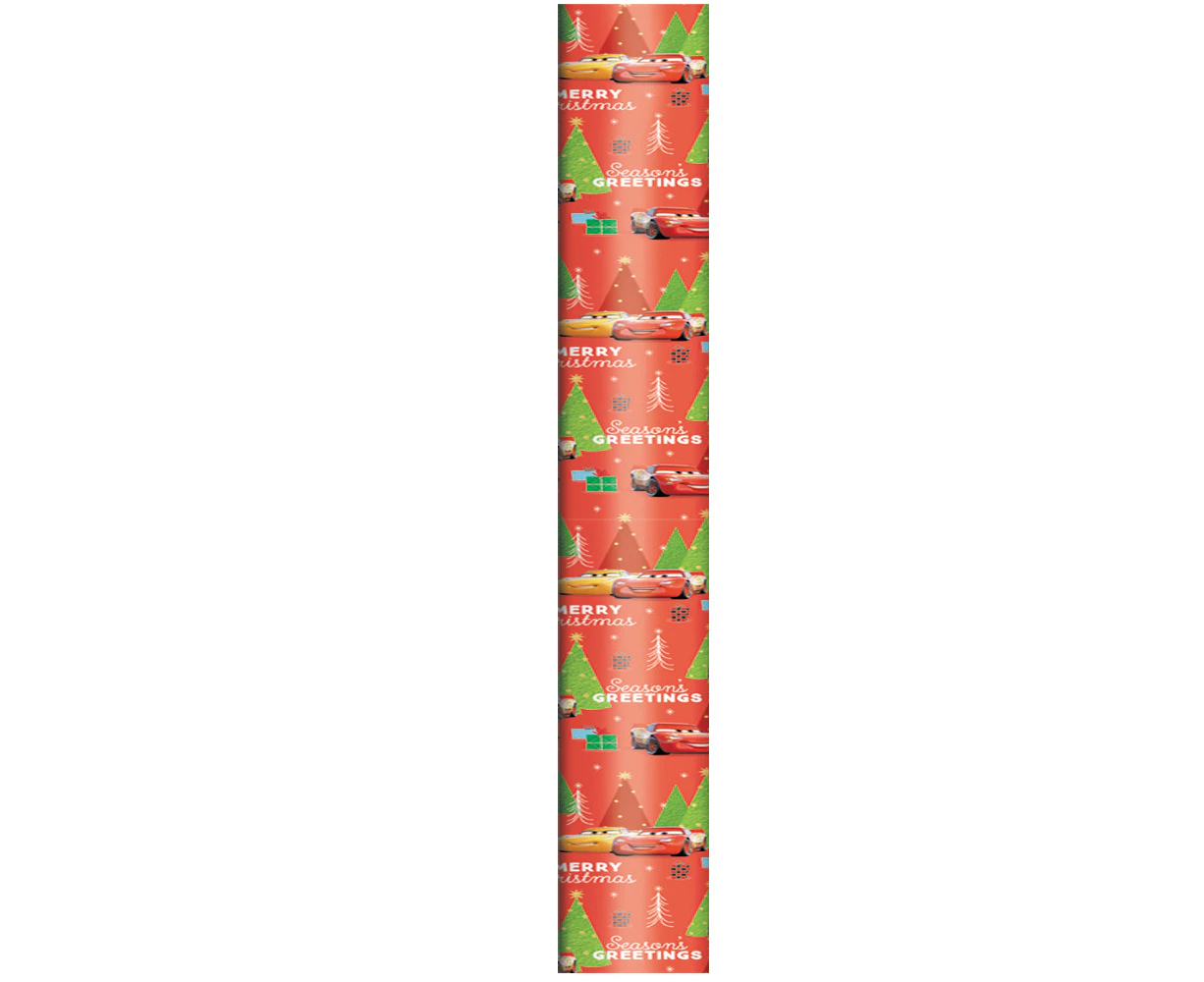 Disney Kids Christmas Gift Wrap Roll 3m x 70cm - Cars A