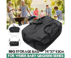 74x57x43cm Waterproof Outdoors BBQ Premium Storage Carry Duffle Bag For Weber BABY Q&Q1000 Series