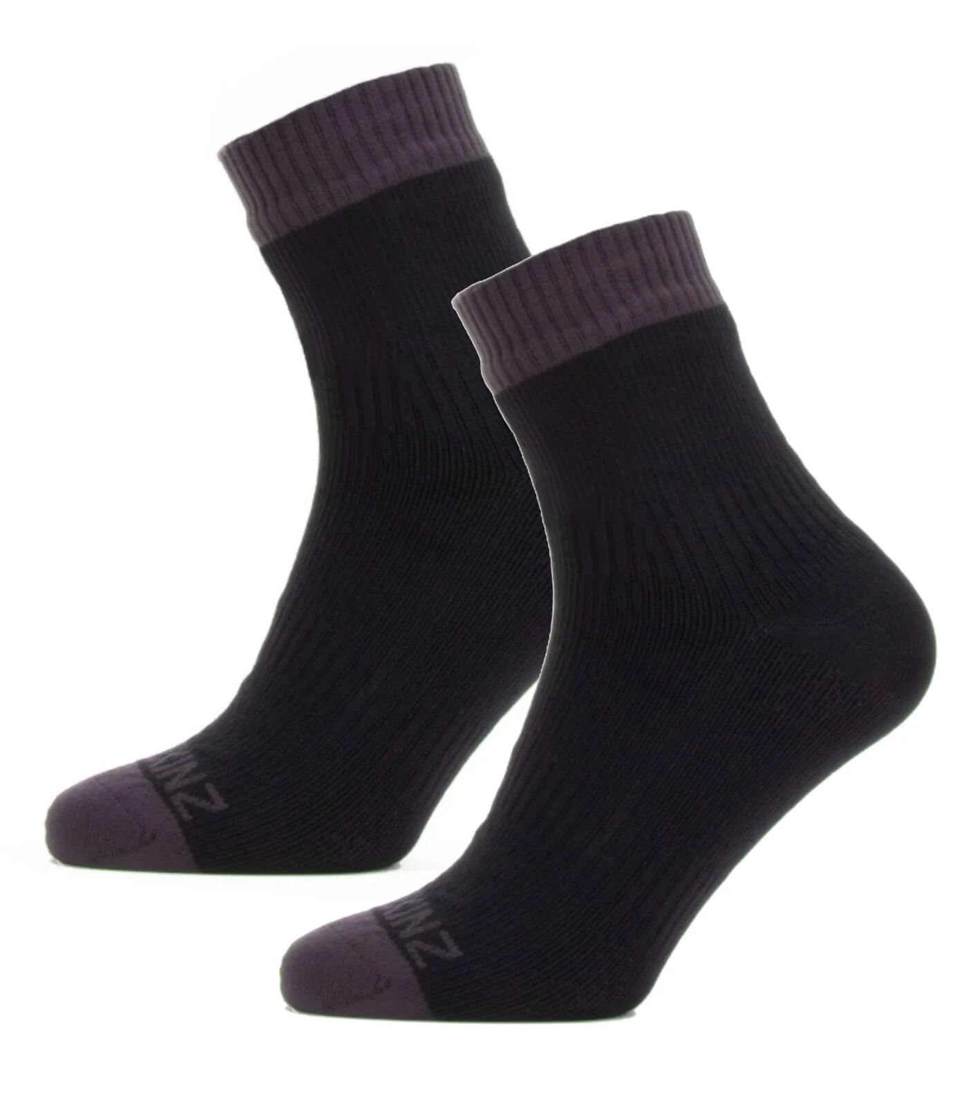 SealSkinz Waterproof Warm Weather Ankle Length Socks Black/Grey