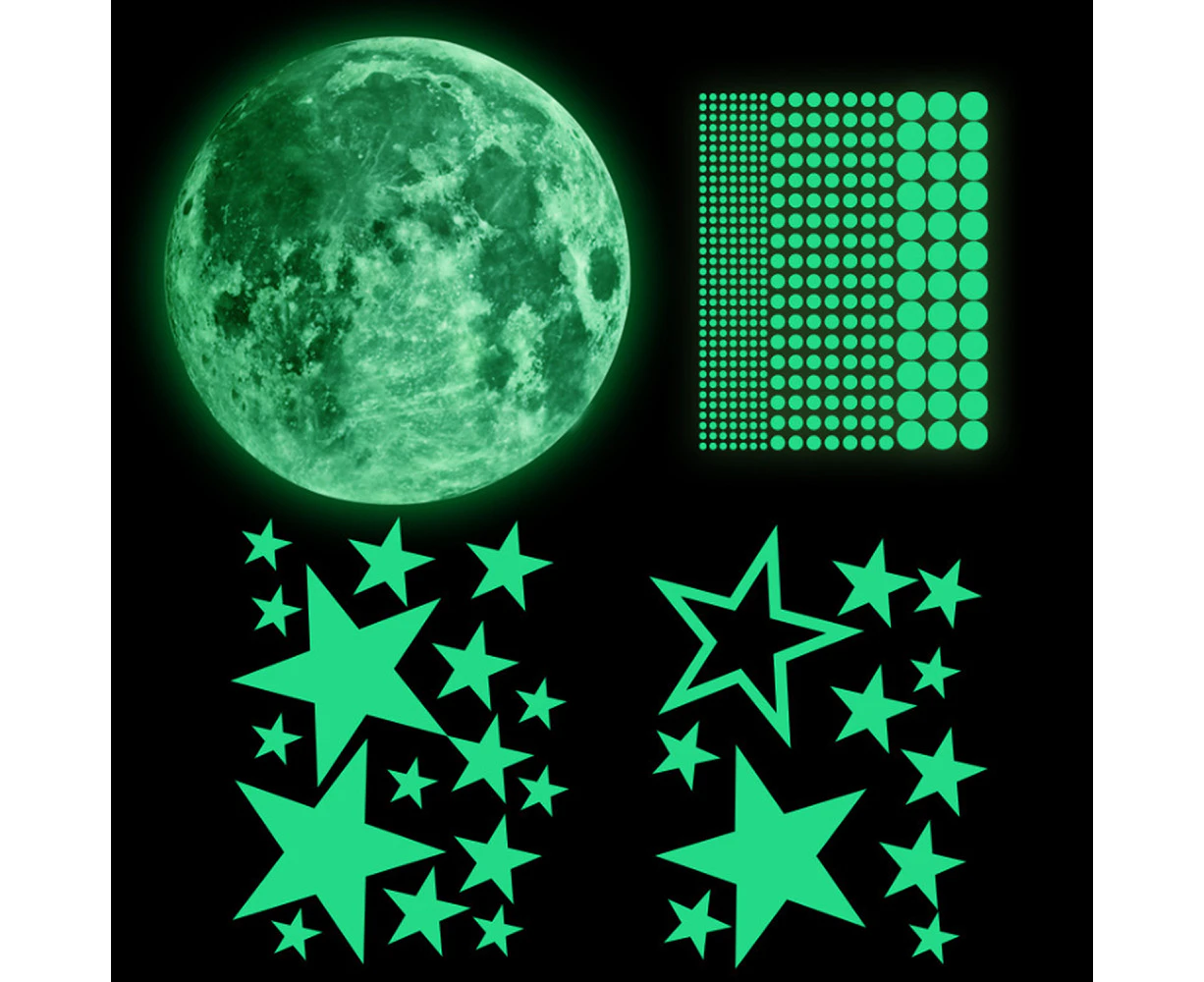 435Pcs Wall Glow In The Dark Stars & Moon Stickers Decal Kids Nursery Bed Room