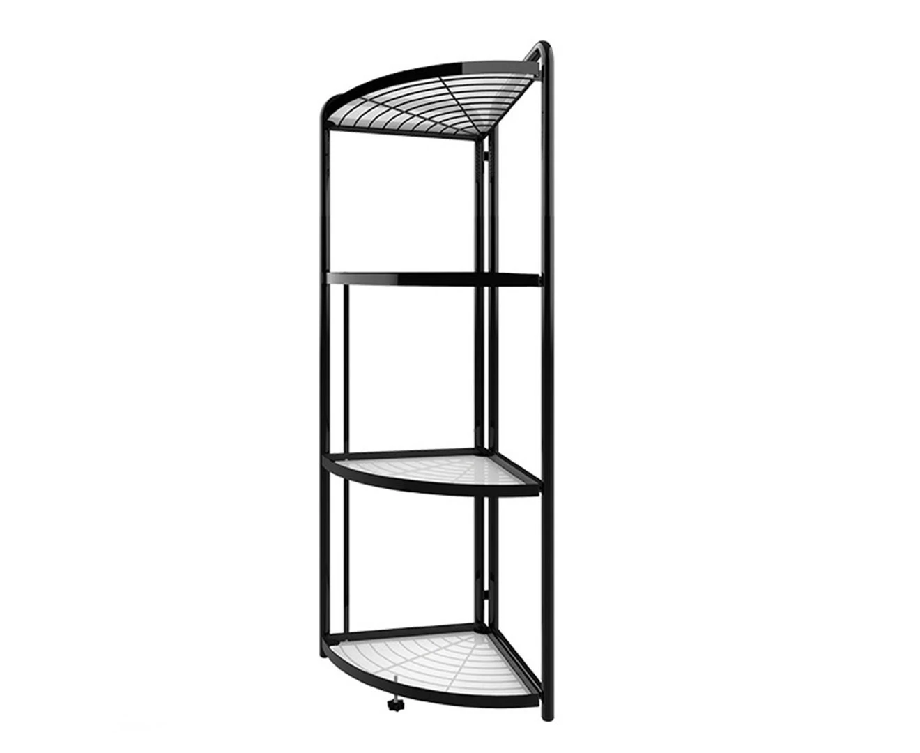 SOGA 4 Tier Steel Triangular  Corner Stand Multi-Functional Shelves Portable Storage Organizer