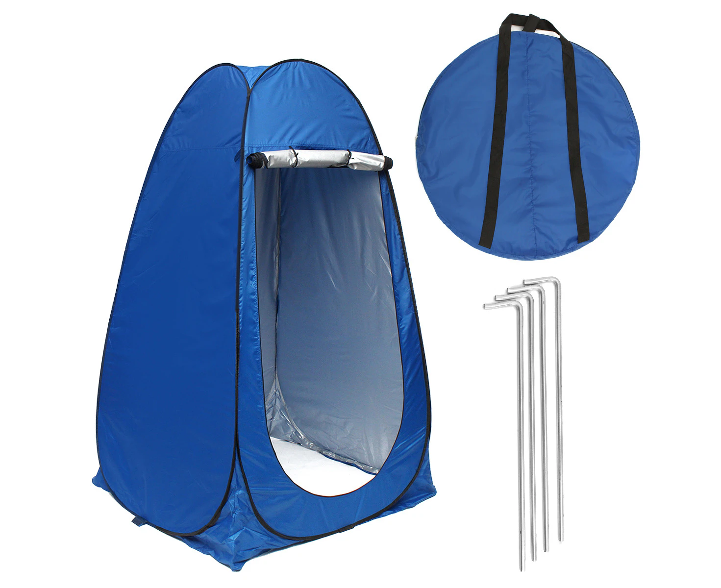 Outdoor Shower Tent Portable Instant Pop Up Privacy Camping Shower Toilet Tent Blue