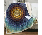 Orange to Blue Glass Illusion Throw Blanket