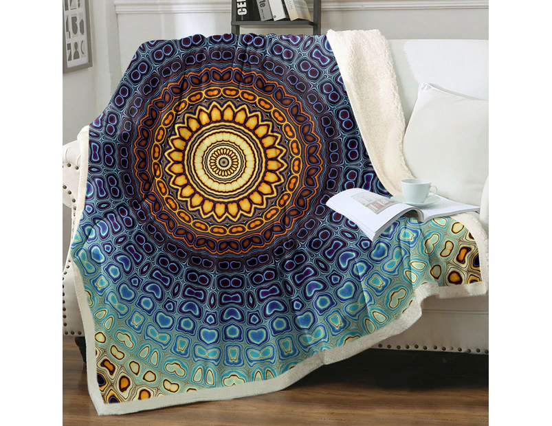 Orange to Blue Glass Illusion Throw Blanket