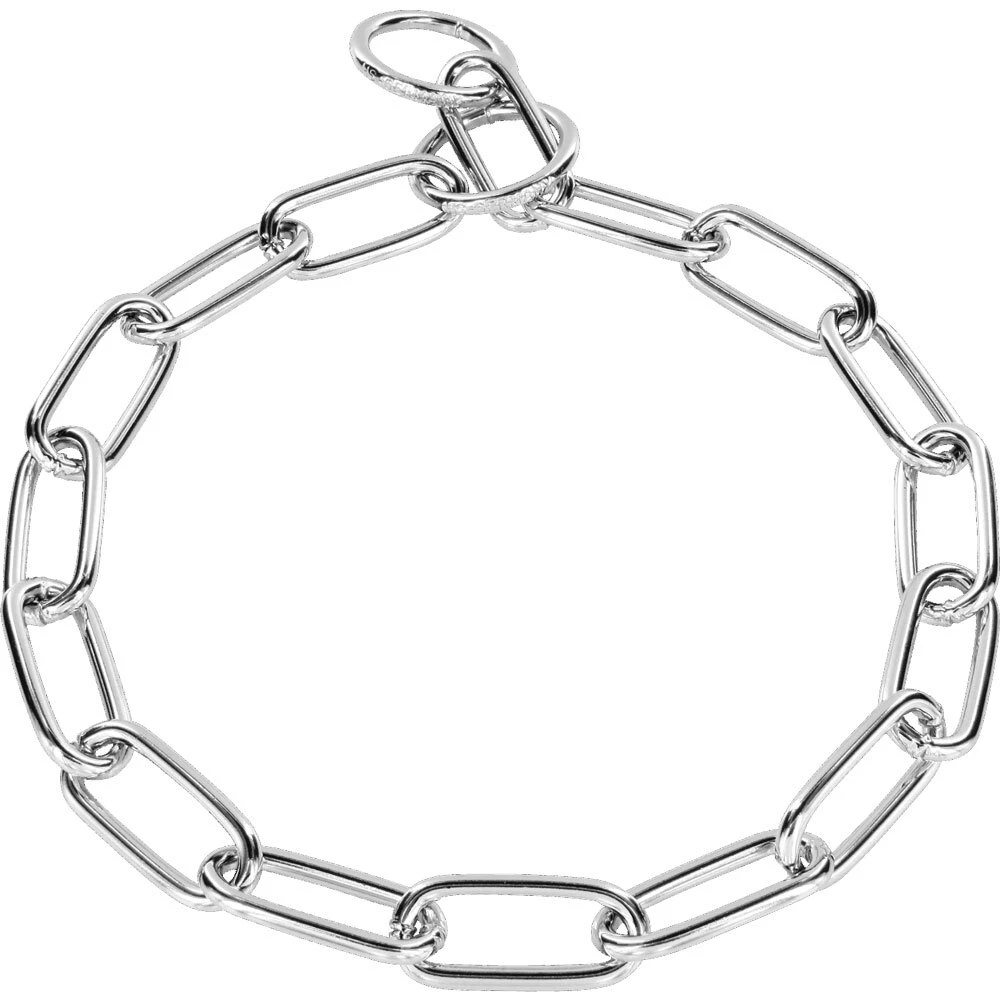 Herm Sprenger Check Collar Fur Saver Silver Chrome 4mm [68cm]