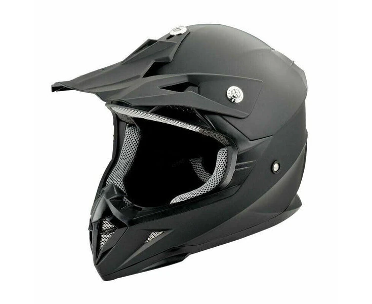 Matte Black Off Road Motocross Adult Helmet ECE22.05 Helmet Standard