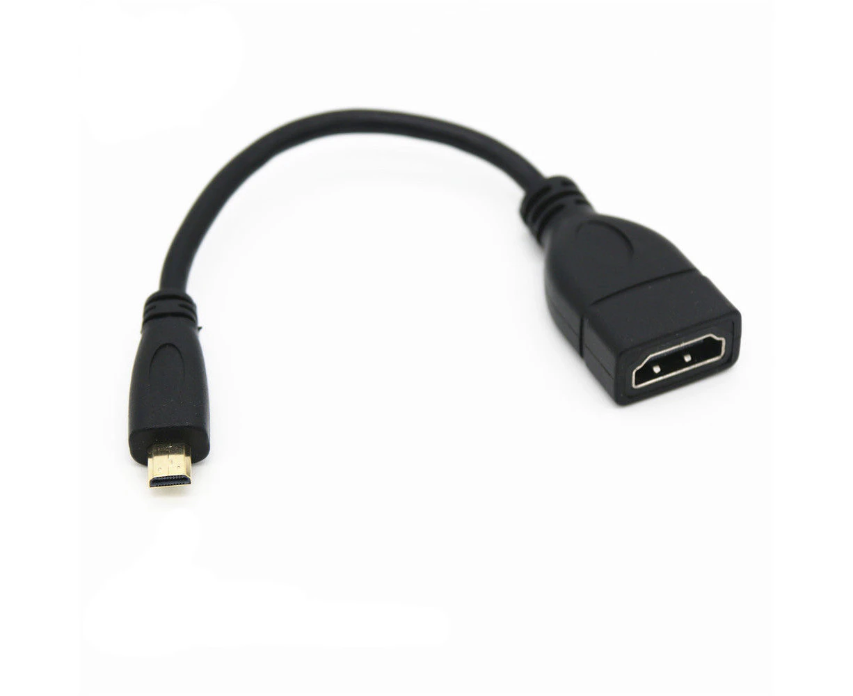 Micro HDMI Male Type-D to HDMI Female A Jack Adapter Cable Converter 1080P HD HDTV