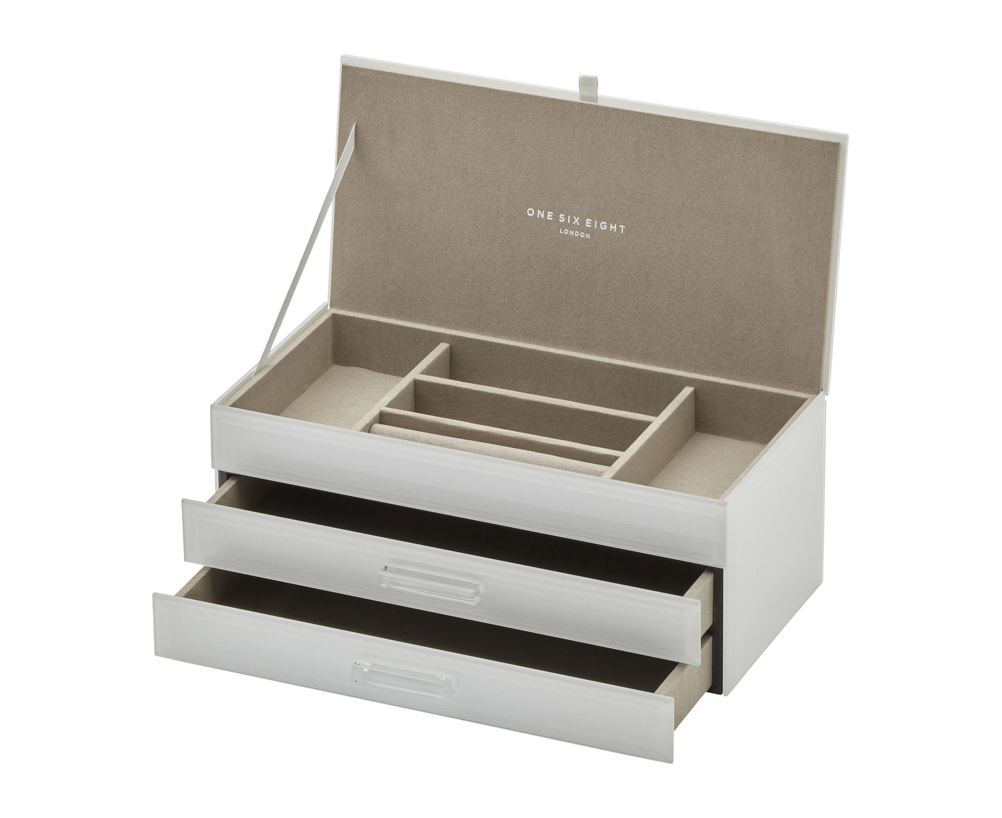 One Six Eight London GABRIELLA White Large Jewellery Box