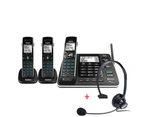 UNIDEN – XDECT8355+2 Triple Handset Cordless Phone with Answering Machine & Bluetooth & USB + Headset