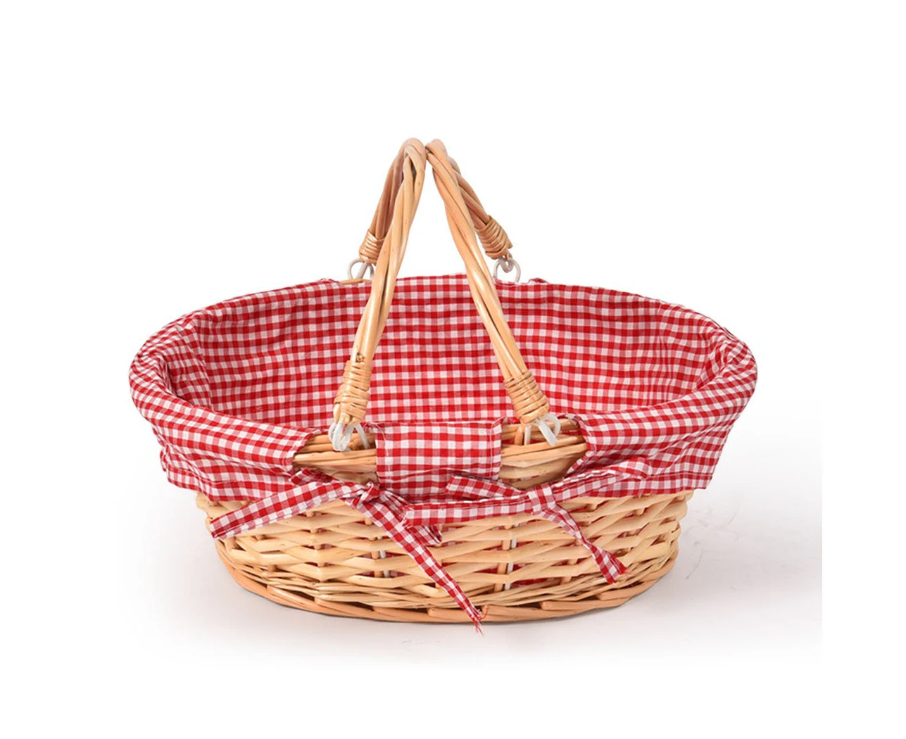 Picnic Basket Wicker Baskets Outdoor Deluxe Gift Storage Person Storage Carry