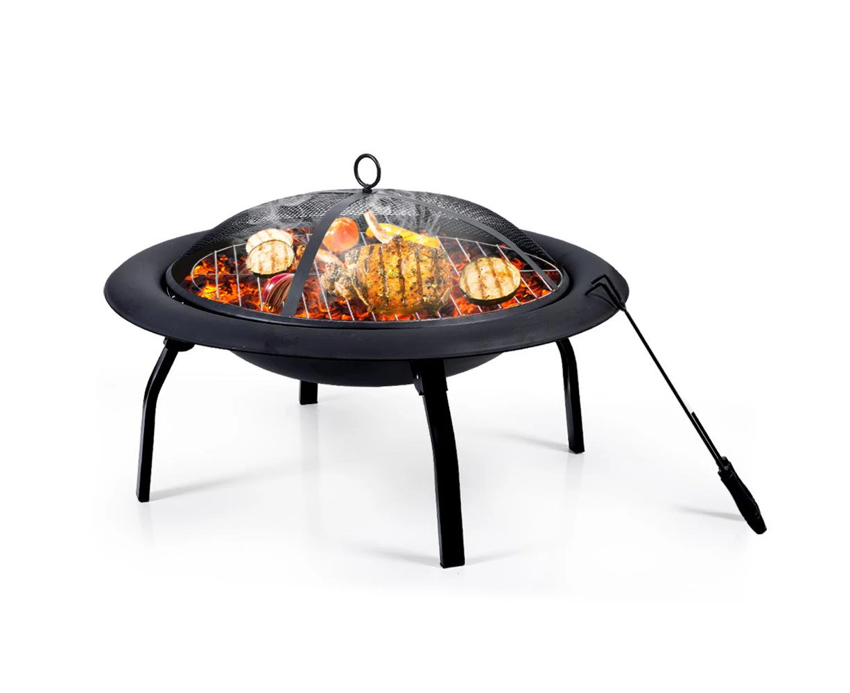 Garden Supplies Australia 22" Portable Outdoor Fire Pit BBQ Grail Camping Garden Patio Heater Fireplace