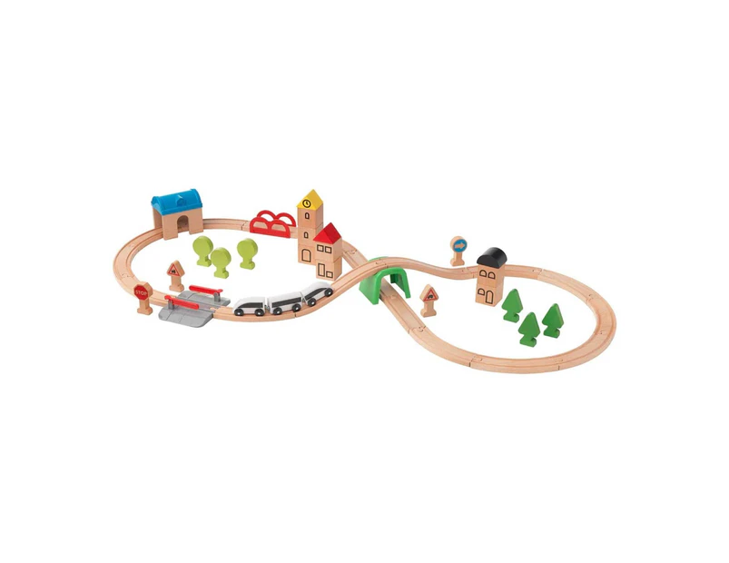 Lillabo 45-piece Train Set with Rail, Multicolour