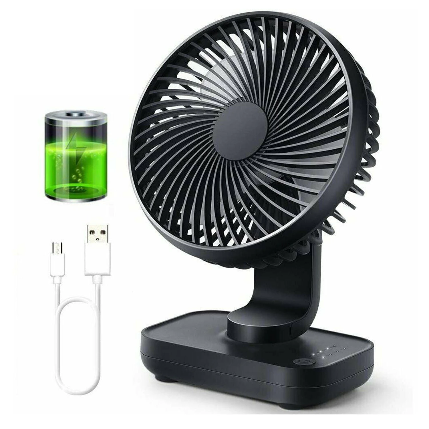 Portable Mini Usb Rechargeable Desk Fan Quiet Cooler