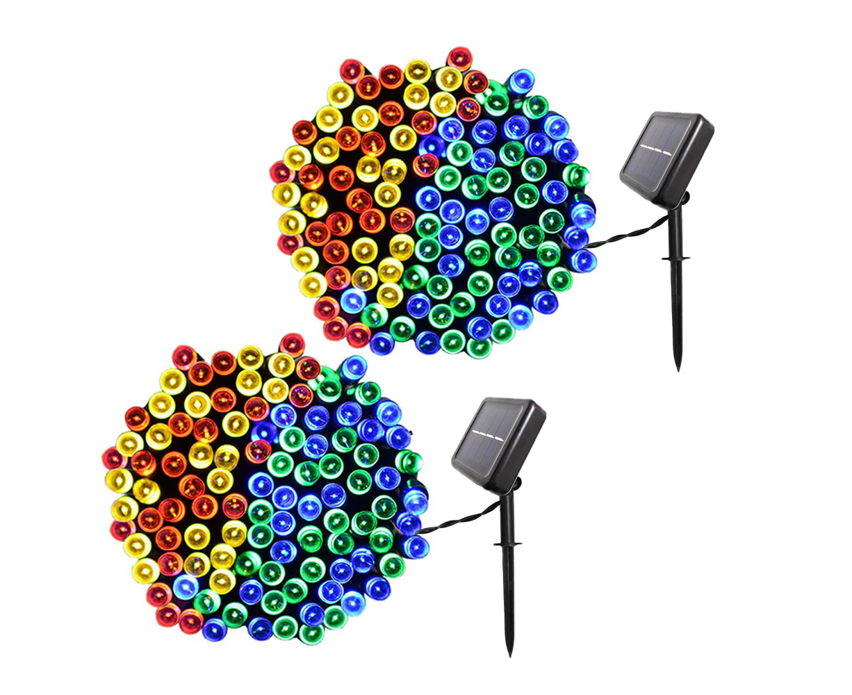 2Pack 200 LED Lights Solar String Lights Solar Christmas String  Lights-colorful