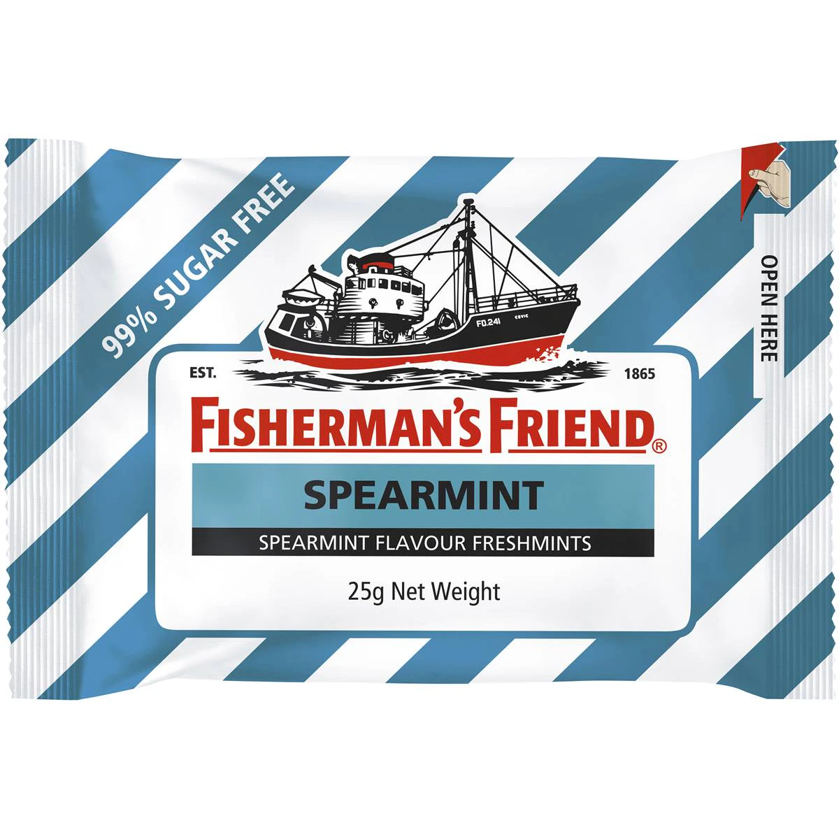 Fishermans Friend Mints Extra Strong Menthol Lozenges Spearmint 25g