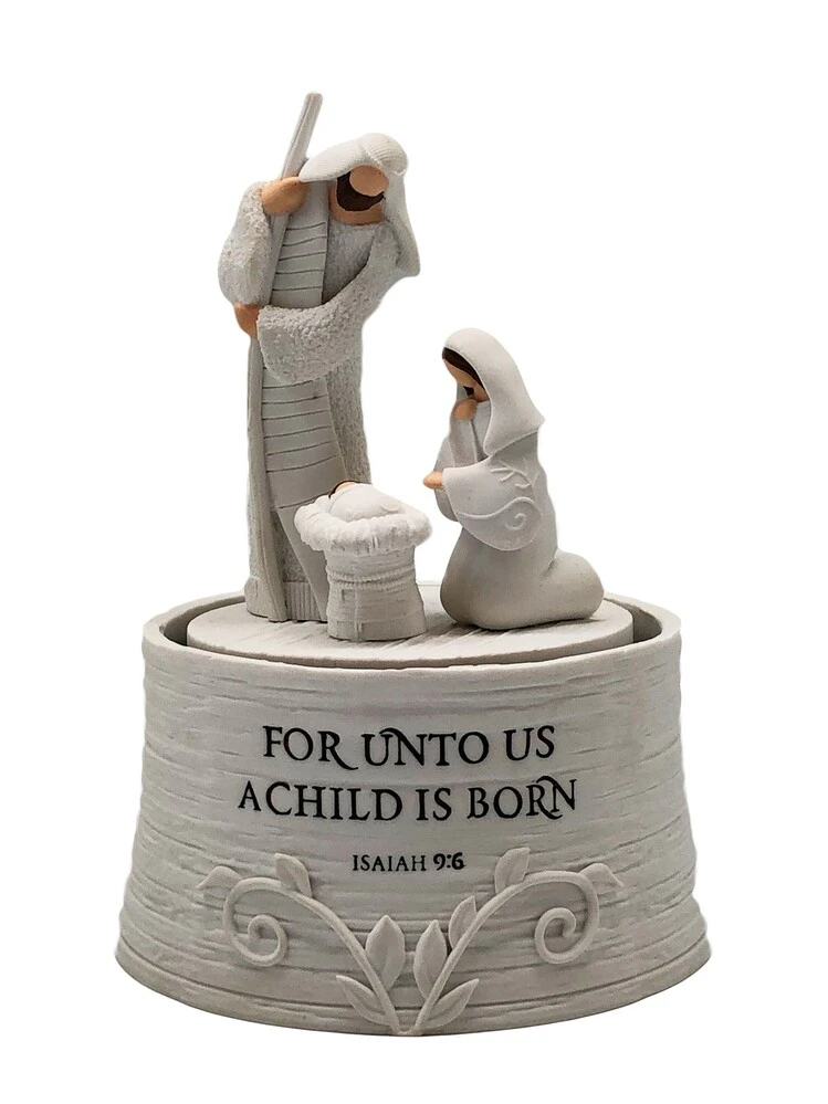 Religious Gifting Christmas Holy Family Round Nativity Musical