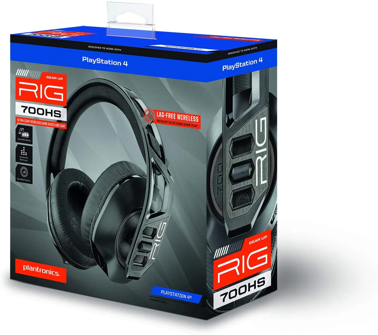 Black Nacon RIG 700HS Wireless Gaming Headset for PS5 & PS4