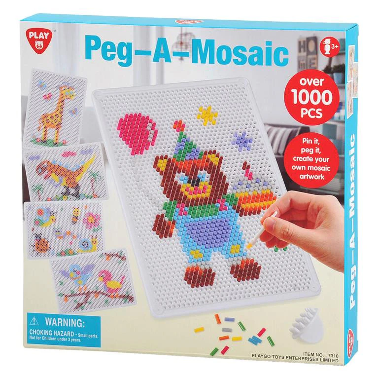 PLAY - Peg-A-Mosaic - Over 1000 Pcs - A4 Size