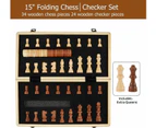 39CM Large Magnetic Chess Wooden Set Folding Chessboard Pieces Wood Board Game