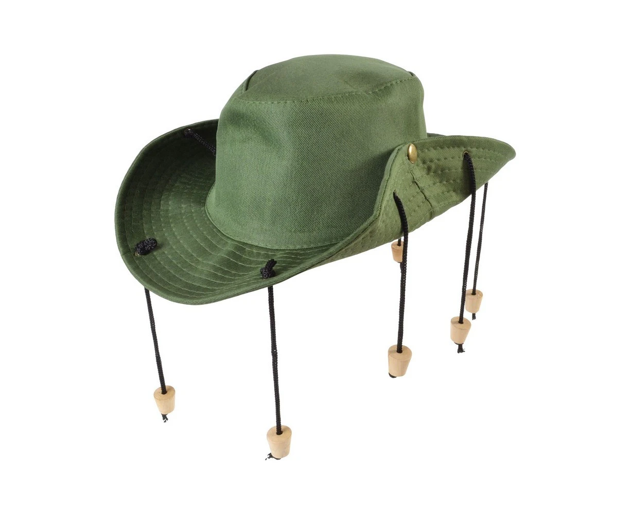 Bristol Novelty Unisex Aussie Outback Hat With Corks (Green) - BN2652