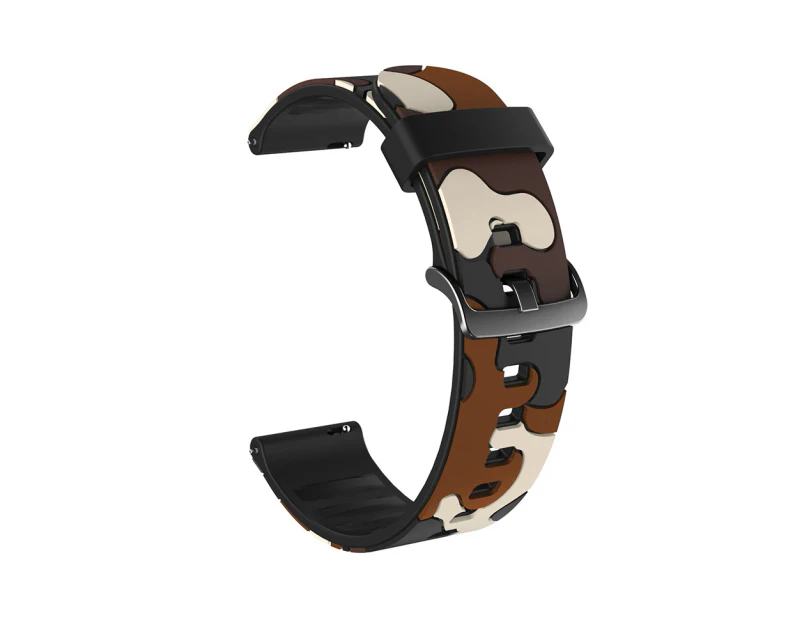 Strapmall Camo Silicone Watch Band For Samsung Galaxy Watch 42/46mm Gear S3 Frontier/Classic (Camo Brown1)