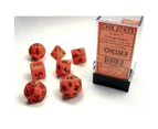 D7 Die Set Dice Vortex Polyhedral Orange/black (7 Dice In Display)