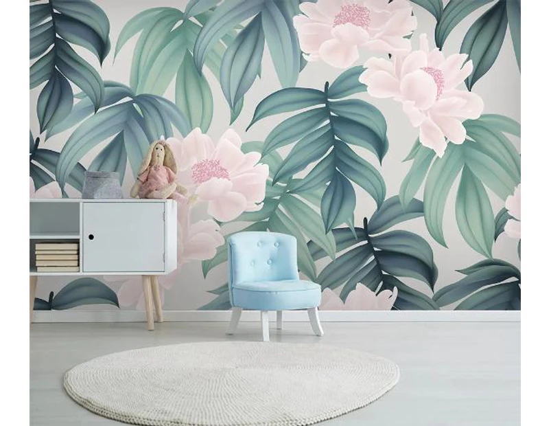 Jess Art Decoration 3D Green Floral Leaves Wall Mural Wallpaper 204