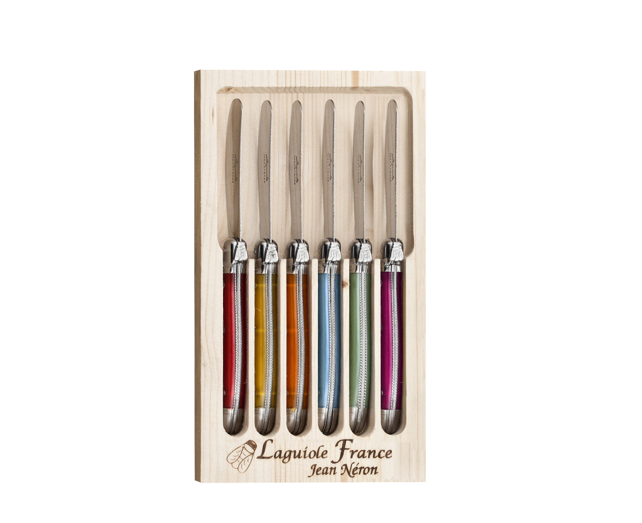 6pc Butter/Pate Knife Set - Made in France - Mixed Colour