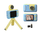 1080P Kids Selfie Flip Lens HD Compact Digital Photo and Video Camera-Blue