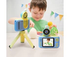 1080P Kids Selfie Flip Lens HD Compact Digital Photo and Video Camera-Blue