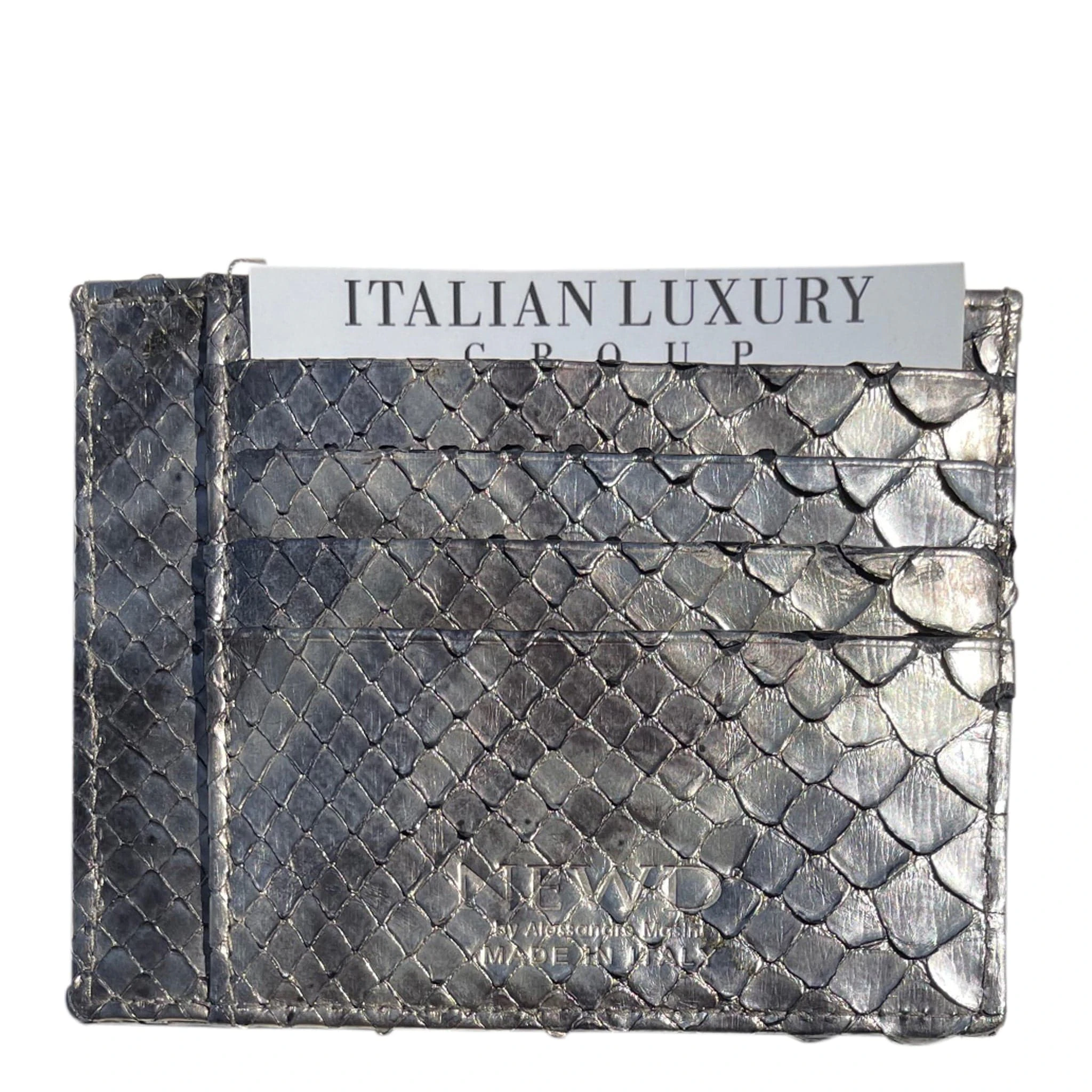 Python Credit Card Holder Antique Silver Finished