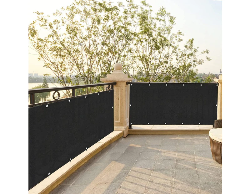 5M Balcony Privacy Screen Cover -Black