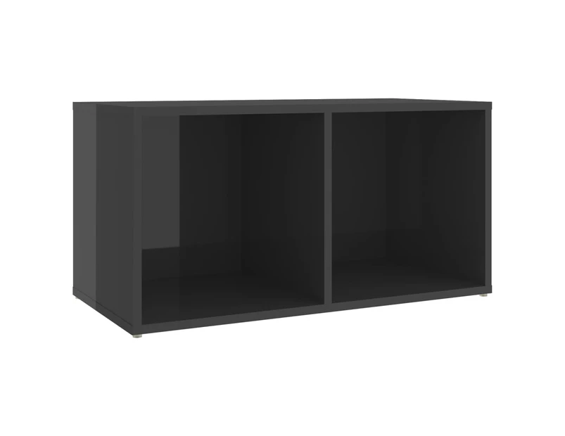 vidaXL TV Cabinet High Gloss Grey 72x35x36.5 cm Engineered Wood