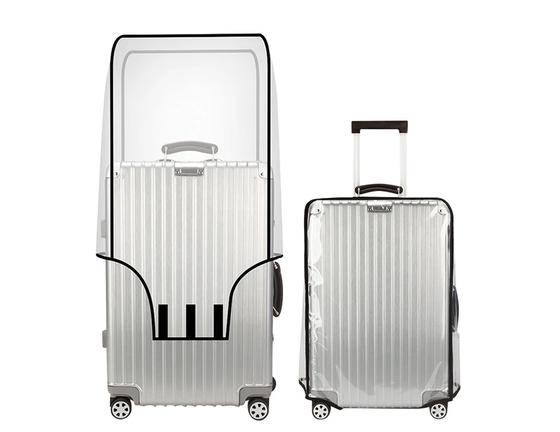 Full Transparent Luggage Protector Cover Waterproof PVC Trolley Suitcase Cover -Style 1-S