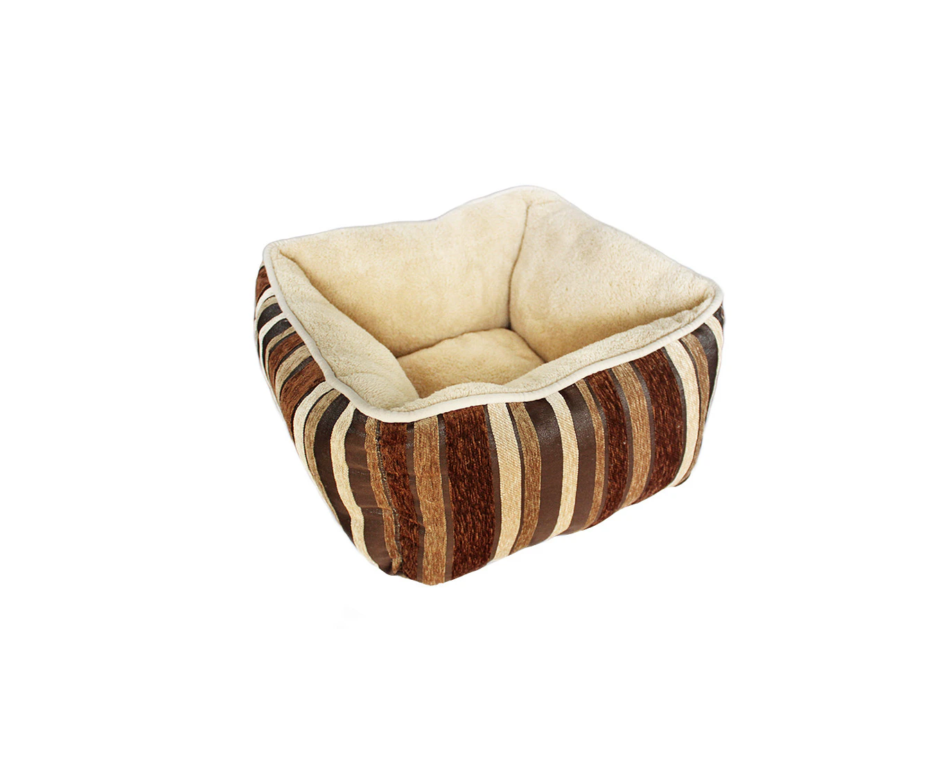 Pet Dog Cat Bed Bedding Soft Mattress Mat Cushion Pad Puppy Deep Sleeping Warm 46x46x24cm Coffee Autumn Winter