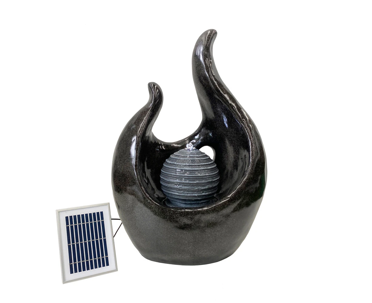 Solar Flaming Ball Water Feature Water Fountain