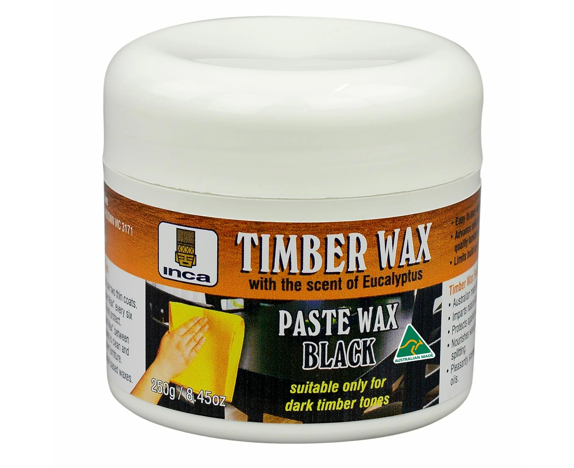 Inca™ Timberwax Paste Wax 250gram Black