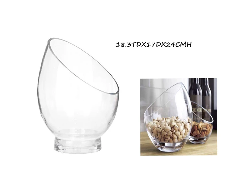 bulk 6 Glass Angle Top Vase 18x24cm