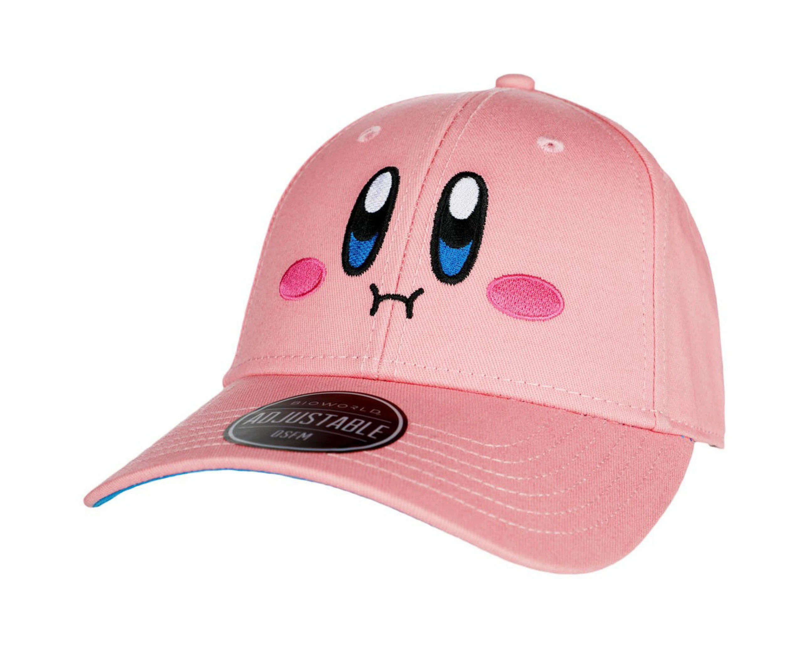 Kirby Big Face Embroidered Pre-Curved Snapback Hat