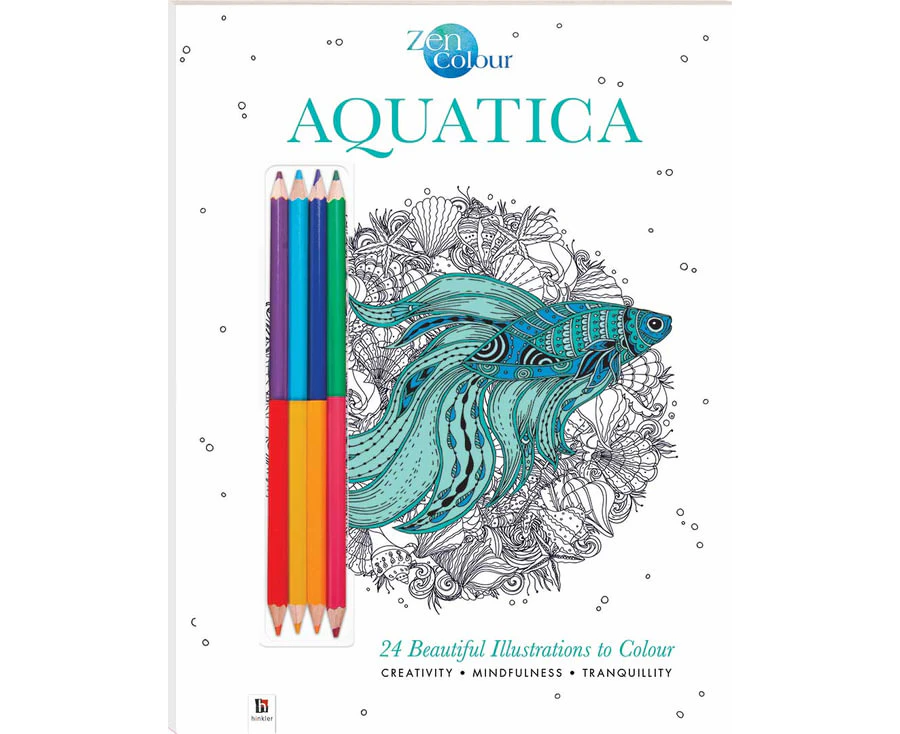 Zen Colour : Aquatica : Adult Colouring Book with Pencils