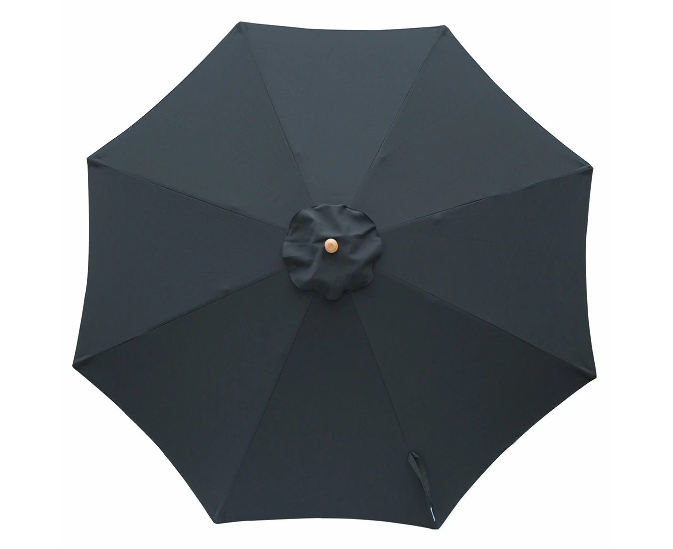 3m Black - Solid Timber Umbrella